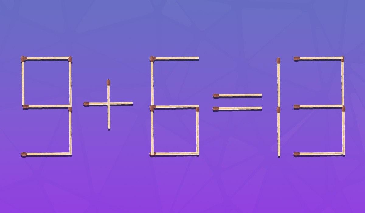 Μια πρόκληση για ιδιοφυΐες: πρέπει να σύρετε 2 σπίρτα για να κάνετε την ισότητα σωστή.